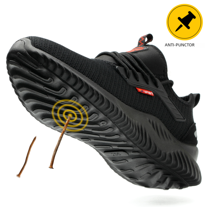 TK Zapatos De Seguridad Para Hombre Con Punta De Acero Antideslizantes Indestructibles Zapatillas De Trabajo Botas Tácticas Ligeros Y Puncture-Proof