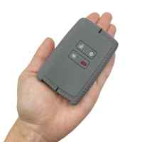 Banner - Funda silicona mando llave del coche 4 botones compatible con Renault y Dacia Gris
