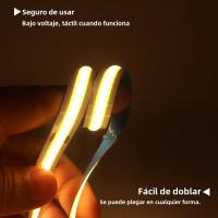 Tira De LED COB Super Brillante Doble Fila 616/624 LEDs/m Flexible Dimmable Luz RA90 Cinta Iluminación 3000K 4000K 6500K DC12V 24V Para Sala De Estar - details 6