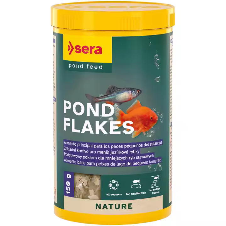 Sera Pond Flakes - Alimento Principal para Peces Pequeños de Estanque - 1