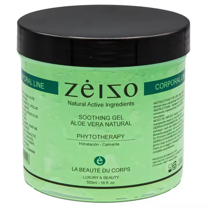 Gel Aloe Vera Verde Zeizo para Hidratación Intensa y Cuidado Natural de la Piel 500mL - 1