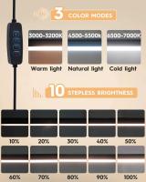 Lámpara De Escritorio LED Plegable Con Palanca Larga Y Clip Ajustable En 3 Colores Para Lectura Y Computadoras En Sala De Estar - details 2