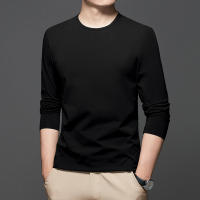 Camiseta De Algodón Para Hombre 2024 Con Cuello Redondo Y Mangas Largas Para El Verano Cómoda Y Transpirable Estilo Casual - details 16
