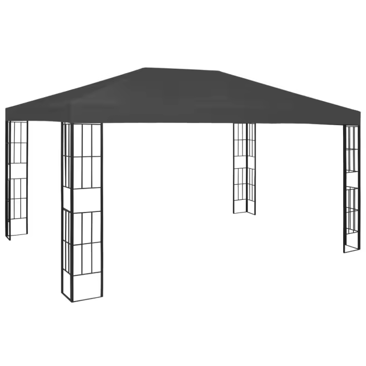 vidaXL Cenador gris antracita 3x4 m - 1