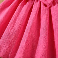 Vestido De Verano Para Bebé Niña En Color Sólido Con Cuello Redondo Y Lazo Para Uso Diario De Longitud De Rodilla - details 28