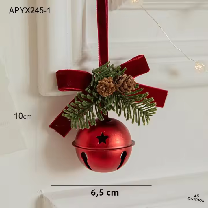 Nueva Colgante De Navidad 2025 Pequeño Campana Terciopelo Nudo Navidad Árbol Pinza Decoración Suministros Escena Colgante Decorativo Pequeño - 1