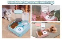 Dispensador Automático De Alimento Y Agua Para Gatos 2 En 1 Tilted Food Feeder Y Waterer De Plástico Para Todas Las Razas De Perros - details 3
