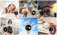 Reloj Inteligente Mujer,2025  1.32" Diamond Smartwatch Redondo con Llamadas Bluetooth 150+ Modos Pulsómetro Monitor de Sueño Podómetro Calorías, Fitness Tracker para Android iOS - details 6
