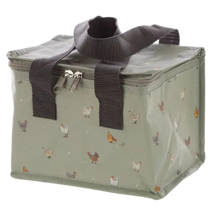 Puckator Bolsa Refrigerante Ideal Para Llevar la Merienda o El Almuerzo Bolsa Termica Portatil Con Cremallera Modelo Gallinas - 1