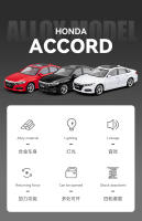 Modelo De Coche De Luxo Accord En Escala 1:24 Con Sonido Y Luz Metal Diecast Regalo De Moda Para Niños Decoración De Colección - details 1