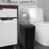 Bandeja De Basura Inteligente 12L Toque Inalámbrico Sensor De Movimiento Infrarrojo Blanco/ Negro Recipiente De Basura Rectangular Para Cocina Y Baño Material PP - details 3
