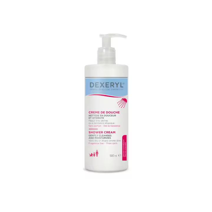 Dexeryl Shower Crema de Ducha 500ml | Limpia y calma la piel seca y con tendencia atópica | Uso para toda la familia - 1