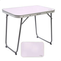 AKTIVE Mesa camping plegable, Mesa ligera, patas plegables, medidas 60x40x50 cm, madera MDF, estructura de acero, color malva, asa de transporte (52870) CALIDAD DE CONFIANZA OFICIAL GARANTIZADO - details 1