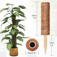 Soporte de apoyo para plantas trepadoras, 2 piezas de postes de coco Totem Plant Support Pole, palillo de musgo de Coco para plantas trepadoras Vines Lianas, - details 0