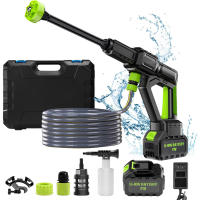 Hidrolimpiadora Portátil 80 BAR (1160 PSI) - Motor Sin Escobillas - 6 en 1 con Espuma Activa - Batería 4.0Ah (60 min) - 3 Velocidades｜Para Auto/Suelos｜IPX5 - Plegable - details 2