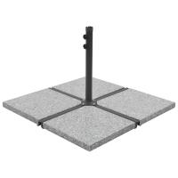 vidaXL Base de Sombrilla Granito 47x47x4,5 cm Pie Soporte Parasol Jardín Color Gris,  Negro, - details 1