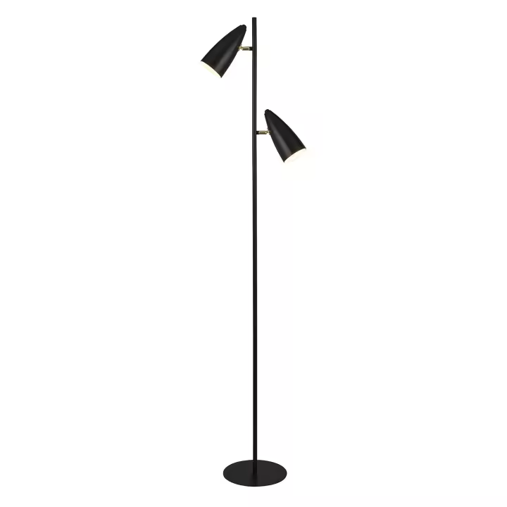 Abatjour Stylus Acero Negro Oro 1 Luz E14 - 1