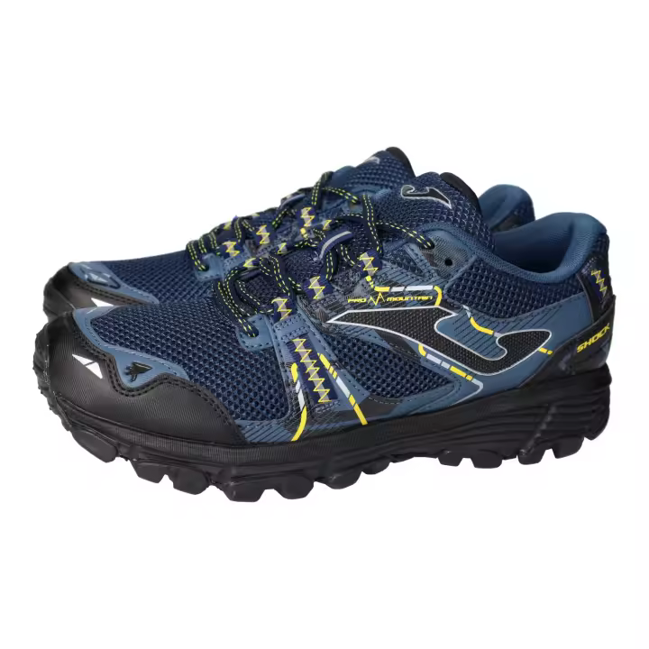 Deportivos marca JOMA para hombre en color petroleo. Deportivas Shock Men para hombres en color azul y negro con detalles en amarillo, con cordones, cómodos y anatómicos, ideales para hacer deporte - 1