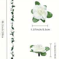 Vine De Flores Artificiales De Rosas 250CM Para Decoración De Hogar Bodas Jardín Exterior Adorno De Rattan Sin Mantener - details 2