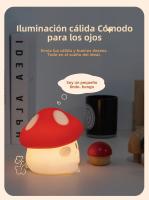 Lámpara De Noche LED Recargable USB En Forma De Setas Decoración De Mesa Para Habitación Jardín Regalo De Cumpleaños Para Niños Iluminación Animal Calabaza Lámpara De Noche Para Bebé - details 1