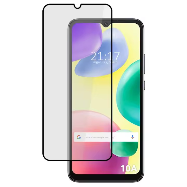 Protector Cristal Templado Completo 5D Full Glue Negro para Xiaomi Redmi 10A Vidrio - 1