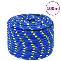 vidaXL Cuerda de barco polipropileno 12 mm 100 m cuerda Color Amarillo,  Azul,  Blanco y azul y mas - details 1