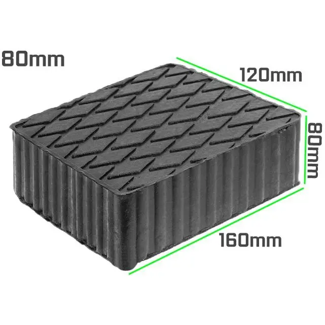JOMAFA TACO DE GOMA PARA ELEVADOR DE COCHE 160 x 120 mm, ALTURA 80 mm - 10303 - 1