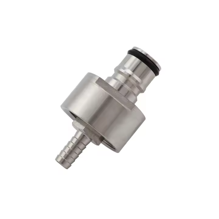 Tapa De Carbonación De Acero Inoxidable Para Botellas De Refrescos PET Y Cerveza Casa Con Barbacoa De 5/16" Tipo Ball Lock - 1