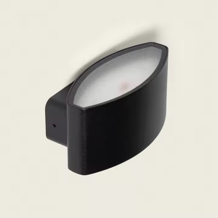 Ledkia Aplique de Pared Exterior LED 15W Iluminación Rectangular Negro Masha Negro - 1