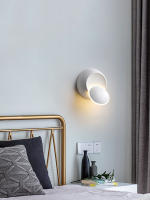 Lámpara De Pared LED Rotativa Para Interior Luz De Noche Para Dormitorio Sala De Estar Pasillo Sofá Iluminación De Fondo Decorativa Para El Hogar Con Espejo - details 7