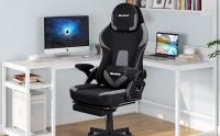 T-Lovendo - Silla Gamer Gaming Profesional Ergonómica y Tela Transpirable Antimanchas, Reposabrazos Abatibles, Altura y Respaldo Regulables, con Reposapiés. Garantía de satisfacción. - details 0