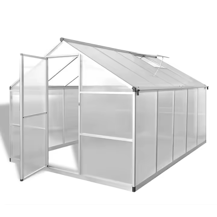 Invernadero de Aluminio reforzado con Marca de base 7,55 m² - 1