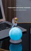 Lámpara Nocturna LED Para Niños Astronauta Carga USB Y Pilas Protección Para Los Ojos Luz De Escritorio Para Dormitorio - details 2