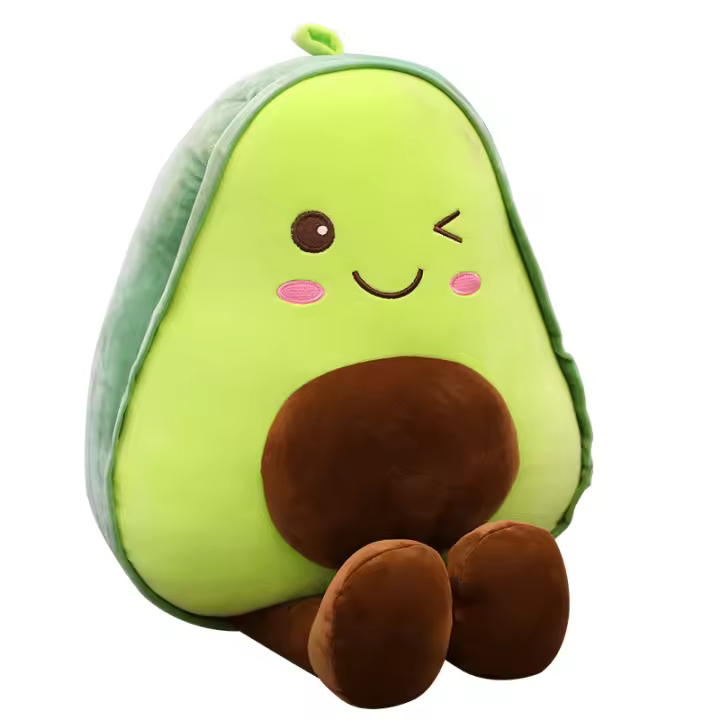Peluche De Aguacate Kawaii 28-38CM Juguete Suave Y Cómodo Decoración Cojín Regalo De Cumpleaños Para Todas Las Edades - 1