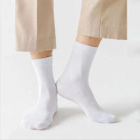 10 Pares De Calcetines Clásicos Negros Y Blancos De Longitud Media Cómodos Y Sencillos Para Mujer Calcetines Casuales De Poliéster - details 8