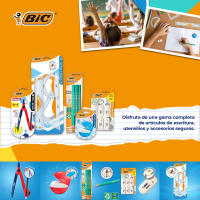 Set BIC Accesorios Colegio - El Kit Completo para Estudiantes con 1 Compás de Aprendizaje, 3 Instrumentos de Trazado, 10 Lápices de Grafito, 1 Sacapuntas y 6 Gomas  Explora, Crea y Diviértete - details 0