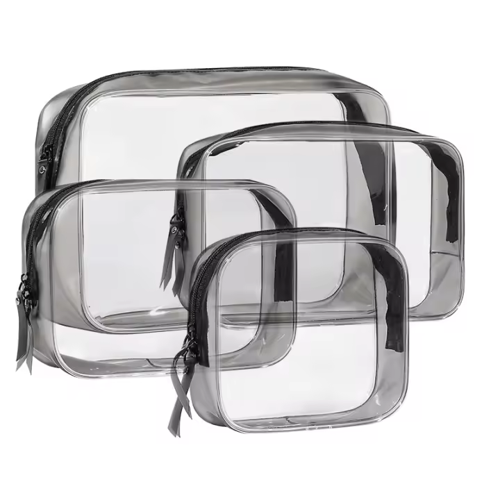 Neceser de Viaje Transparente Impermeable con Cremallera - 1