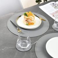 Juego De Tapetes Redondos Para Mesa De Café En Cuero Sintético Negro Lujo Accesorios Para Cocina Decoración Navideña Estilo Americano - details 10