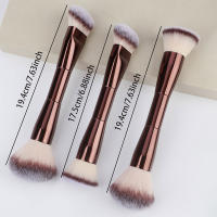 Cepillo De Maquillaje Doble Cabeza Con Pincel Suave Para Base Rubor Crema BB Portátil Herramienta De Maquillaje - details 2