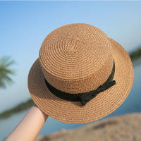 Sombrero De Paja Con Lazo COKK Panama Para Mujer Casual Verano Protección Solar Banda Ancha Sombreros De Playa Unisex - details 4
