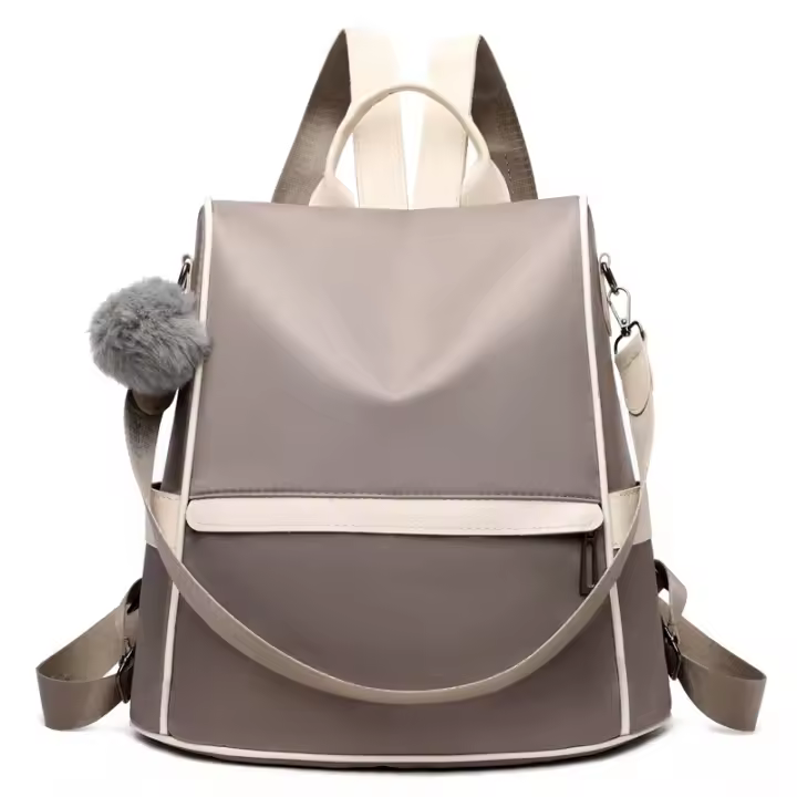 Mochila escolar de Cuero PU antirobo para Mujer, Bolsa de Viaje informal, Impermeable - 1