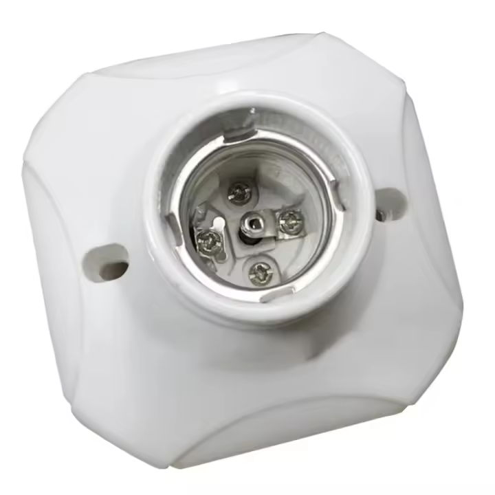 Soporte De Bombilla E27 En Porcelana Cerámica Glaseada Para Luz Caliente Fuente De Calor Decorativa Para Hogar Y Jardín - 1
