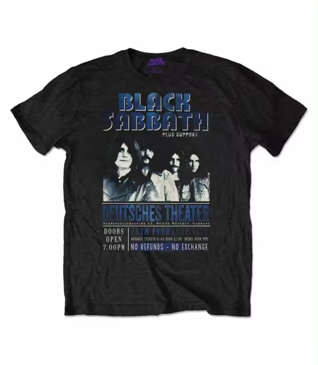 BLACK SABBATH Deutsches '73 Camiseta ECOLOGICA Licencia Oficial RockOff  BSECOTS01MB - 1