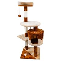 Nobleza - Árbol Rascador para Gatos Medidas: 60 * 56.5 * 111.5 cm, Color:Blanco/Azul - details 1