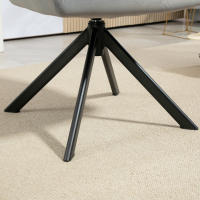 Sellón Cecodadi Sillón giratorio con aspecto de terciopelo, reposabrazos, Sillón giratorio con patias de metal, Dormitorio, Salón, Gris - details 5