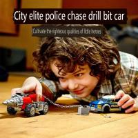 Bloques De Construcción Elite City Series Persecución Policial Herramienta De Bricolaje Para Niños Modelo De Coche De Bloqueo De Montaje Sin Batería Material ABS - details 1