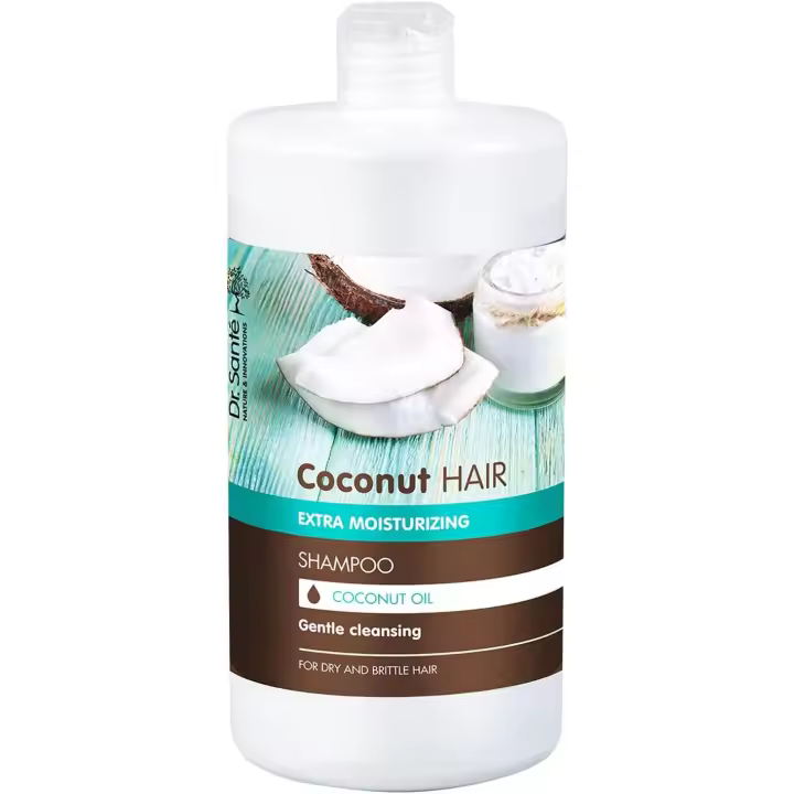 Dr Sante - Champú Extra Hidratante de Aceite de Coco para Pelo Dañado, Natural sin Parabenos, 1000ml - 1