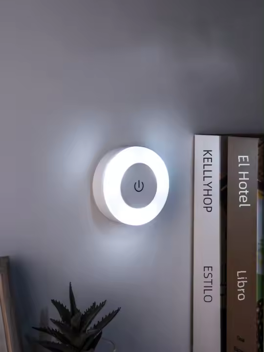 Lámpara Nocturna LED De Ahorro De Energía Con Sensor Táctil Recargable Por USB Luz Magnética Para Pared Aisle Bedroom Portable - 1