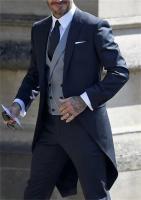 Traje Formal Italiano Para Novio Estilo Gentleman Traje De Baile De Prom Tuxedos Con Chaqueta Pantalones Y Chaleco Para Hombres - details 3