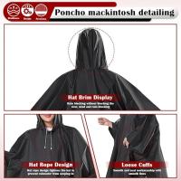 2 piezas de Poncho de lluvia para adultos, Poncho reutilizable ligero impermeable para adultos Eva impermeable de emergencia con capucha para senderismo - details 0